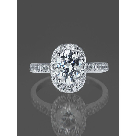 Limited Time Sale 1 Carat Diamond Engagement Ring in 10k White Gold on Sale Under