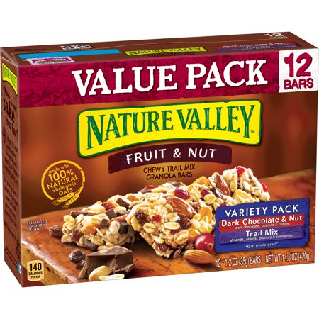 Nature Valley Chewy Granola Bar Trail Mix Variety Pack of Dark ...