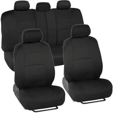 BDK PolyCloth Car Seat Covers, 2-Tone Split Bench EasyWrap Full