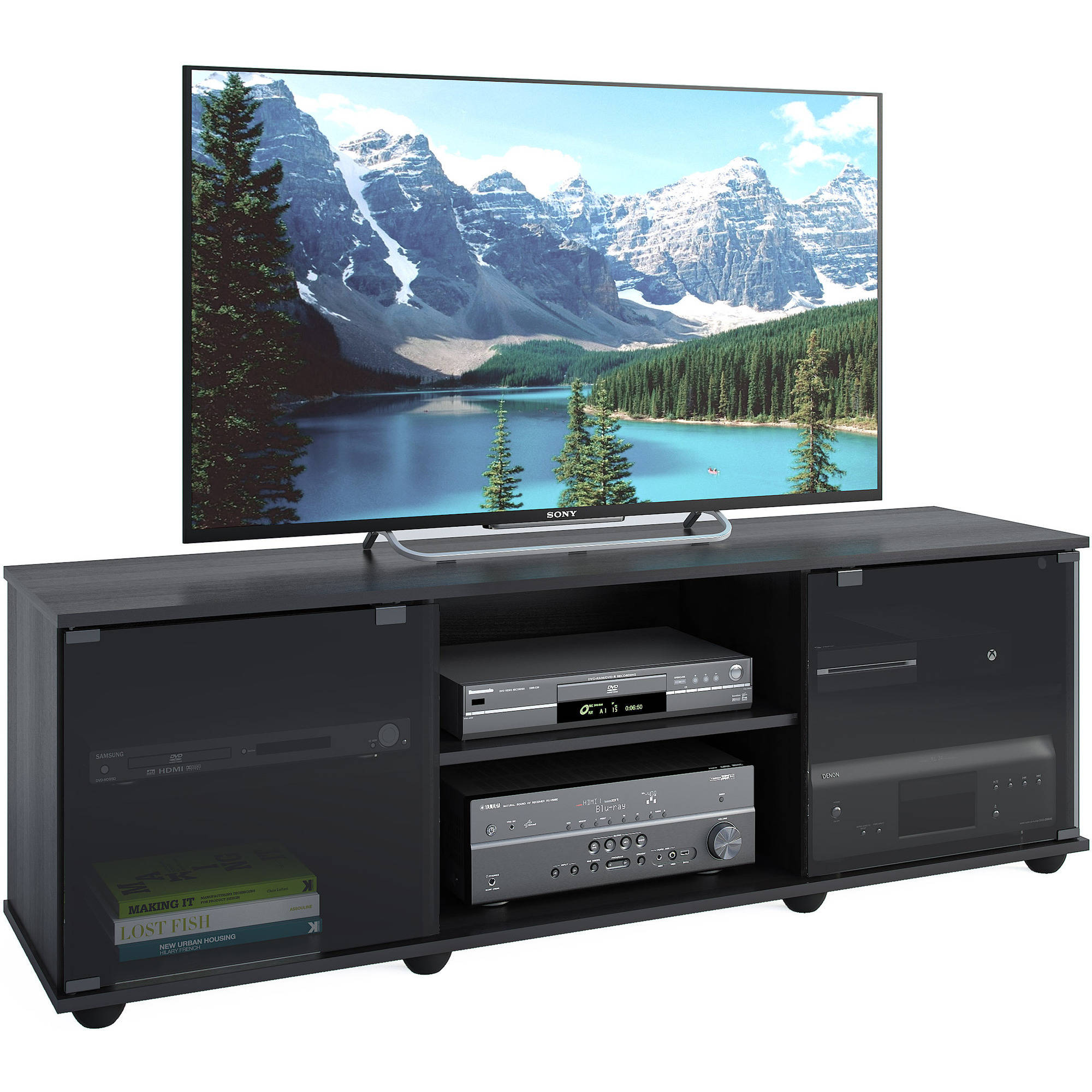 Sonax Fiji TV Bench for TVs up to 64'', Black