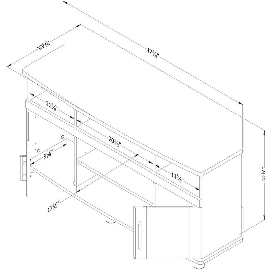 South Shore City Life Corner TV Stand for TVs up to 50'', Grey Oak