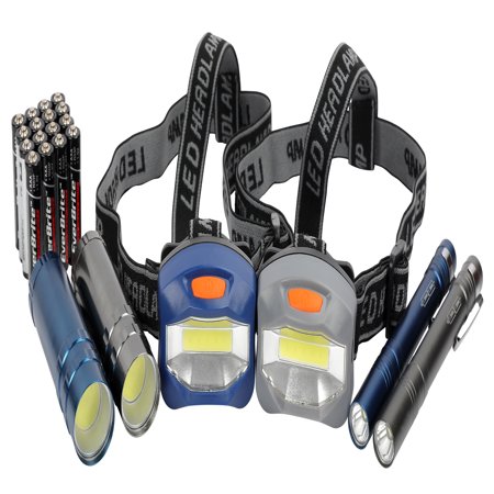 Youth Headlamp - Ozark Trail 6-Piece Led Flashlight and Penlight and Headlamp Combo