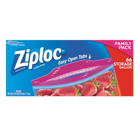 Ziploc Pinch & Seal Storage Bags, Gallon, 66
