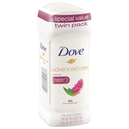 - Dove Revive Antiperspirant Deodorant, 2.6 oz, Twin Pack
