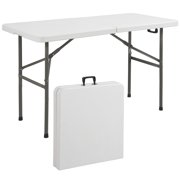 Outdoor Plastic Tables Best Choice Products 4ft Indoor Outdoor Portable Folding Plastic Dining Table For Backyard Picnic