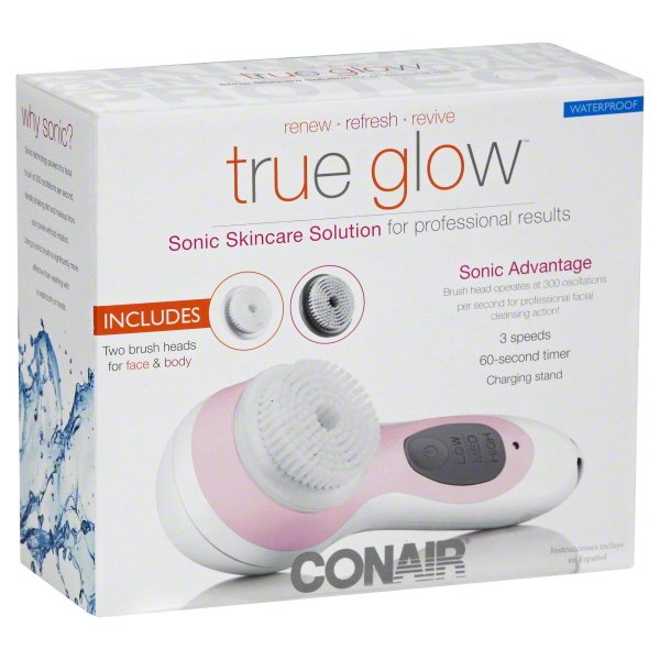 Conair True Glow Sonic Skincare Solution Brush, 4 pc