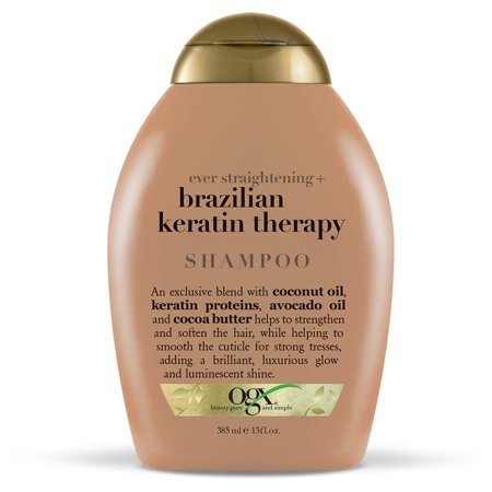 - OGX Ever Straightening + Brazilian Keratin Therapy Shampoo, 13 FL OZ
