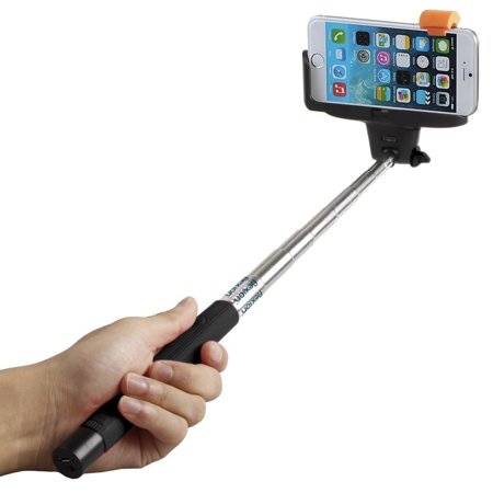 Extendable Selfie Stick 2-In-1 Bluetooth Remote Shutter With Adjustable Grip Holder,
