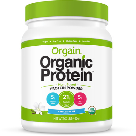 Orgain Organic Vegan Protein Powder, Vanilla, 21g Protein, 1.0