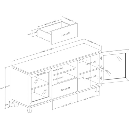 South Shore Adrian TV Stand, for TVs up to 60'', Multiple Finishes