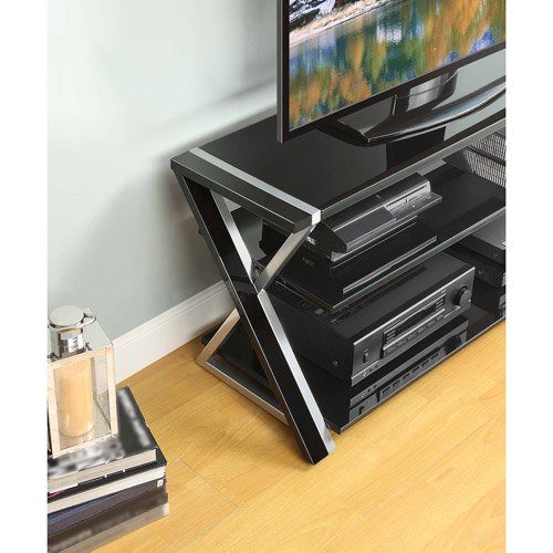 Whalen 3-In-1 Black TV Console for TVs up to 70''