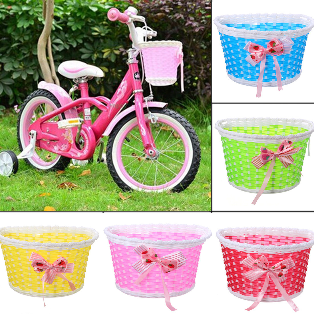 Childs Bicycle Children//Kids Boy//Girl Bike Cycle Handlebar Shopping Basket