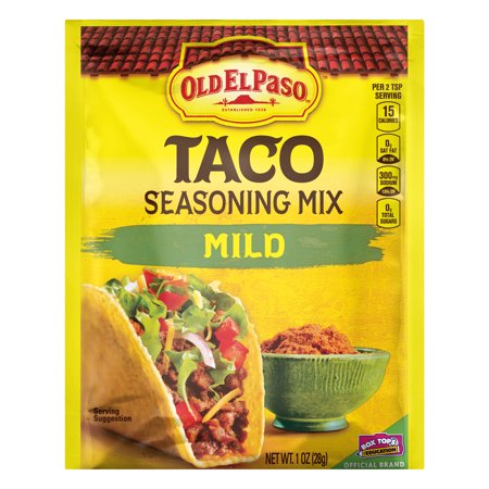 (4 Pack) Old El Paso Taco Mild Seasoning Mix, 1 oz (Best Pot Roast Seasoning Packet)