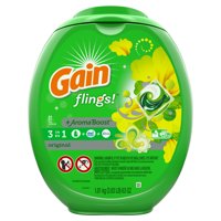 Gain flings! + AromaBoost, Laundry Detergent Pacs, Original, 81 Count