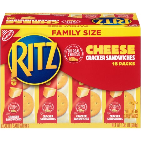 Nabisco Ritz Cheese Cracker Sandwiches Family Size, 1.35 Oz., 16 (Best Cheese For Grilled Cheese Sandwich)