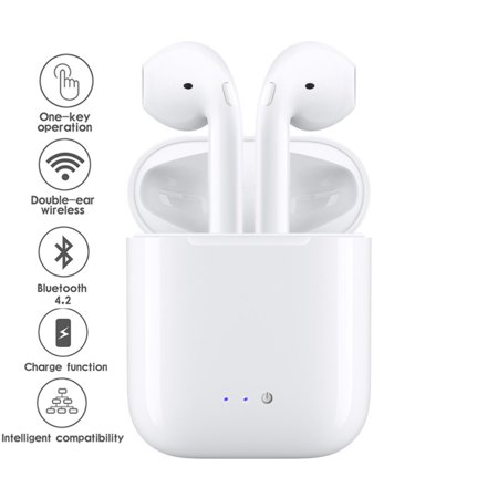 Indigi® Wireless & Cordless Stereo Bluetooth Mini Headphones / Earbuds / Earpods for iOS & Android + Charging (The Best Truly Wireless Earbuds)