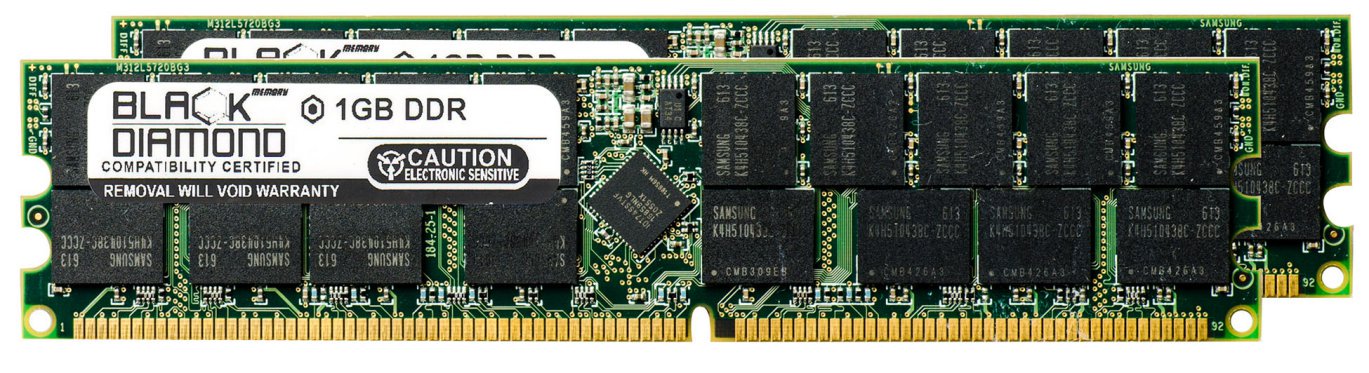 - 2GB 2X1GB Memory RAM for Compaq HP Workstation Xw6000, Xw8000 184pin PC2100 266MHz DDR RDIMM Black Diamond Memory Module Upgrade