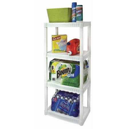 Plano 22 W X 14 D 48 H 4 Shelf Shelving Unit White