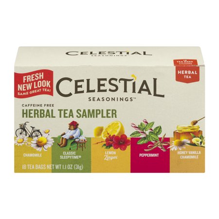 (3 Pack) Celestial Seasonings Herbal Tea, Herbal Tea Sampler, 18 (Best Herbal Tea To Drink)