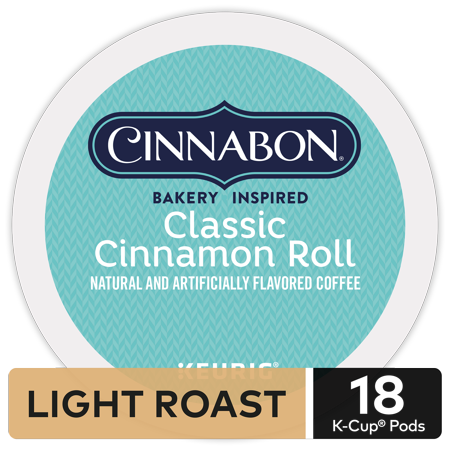 A-pillar Pod Boost - Cinnabon Classic Cinnamon Roll, Flavored Coffee Keurig K-Cup Pod, Light Roast, 18 Ct
