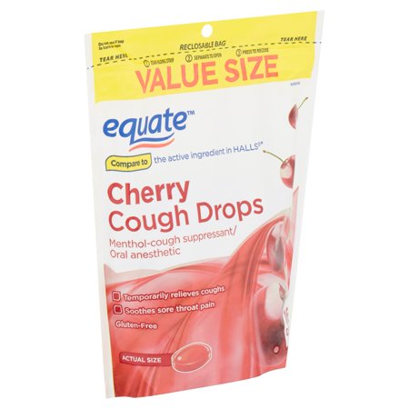 Equate Value Size Cherry Cough Drops, 160 Count