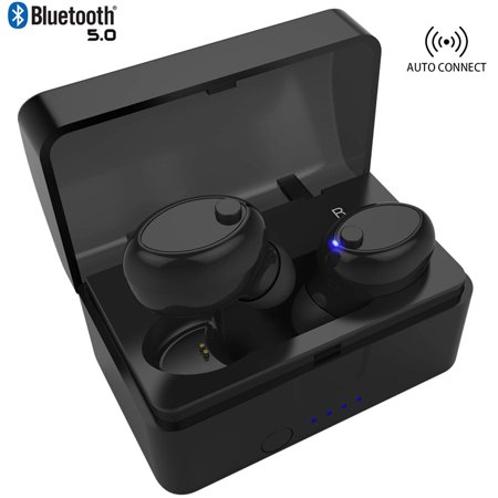 Mini Wireless Earbuds Bluetooth Earpiece Headphone - Noise Cancelling Sweatproof Headset with Microphone Built-in Mic and Portable Charging Case for iPhone Samsung