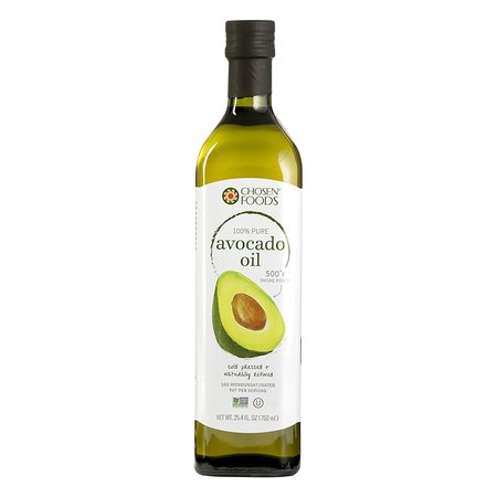 Chosen Foods 100% Pure Avocado Oil 25.3 oz., Non-GMO, for High-Heat Cooking, Frying, Baking, Homemade Sauces, Dressings and (Best Mustard Oil For Cooking)