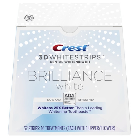 Crest 3D Whitestrips Brilliance White Teeth Whitening Kit, 16