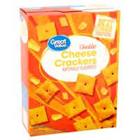 (3 Pack) Great Value Cheddar Cheese Crackers, 12.4 oz