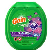 Gain Flings! +AromaBoost Laundry Detergent Pacs, Moonlight Breeze, 81 Count