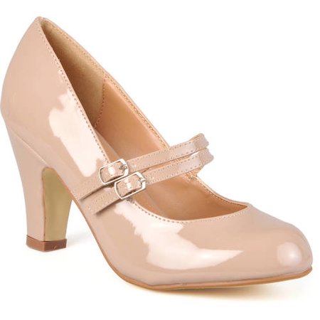 Brinley Co. Women's Medium and Wide Width Mary Jane Patent Leather (Best Pump Shoes Brand)