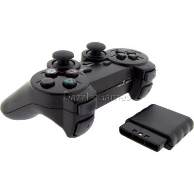 - Wireless 2.4GHz Dual Shock Game Controller for Sony PS2 Playstation 2