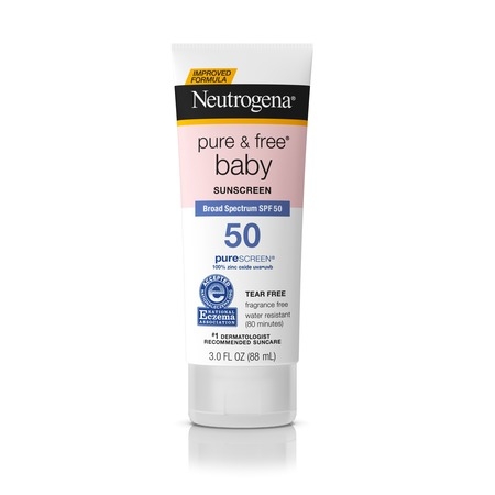 Neutrogena Pure & Free Baby Mineral Sunscreen with SPF 50, 3 fl.