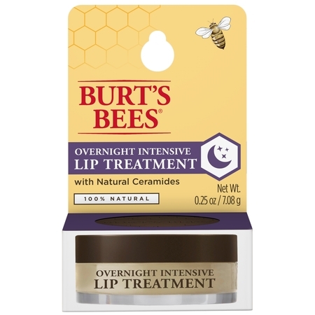 Burts Bees 100% Natural Overnight Intensive Lip Treatment, Ultra-Conditioning Lip Care - 0.25