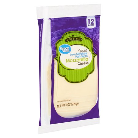 Great Value Deli Style Sliced Low-Moisture Part-Skim ...