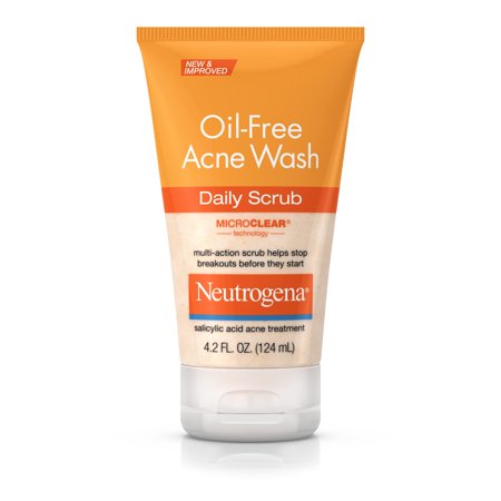 Neutrogena Oil-Free Acne Face Wash Daily Face Scrub, 4.2 fl. (Best Gentle Face Scrub)