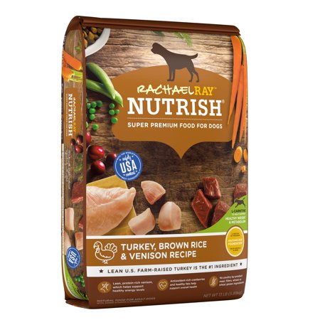 Rachael Ray Nutrish Natural Dry Dog Food, Turkey, Brown Rice & Venison Recipe, 13