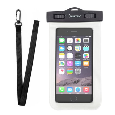 Insten Waterproof Phone Case Pouch Bag Carrying Case Pouch with Lanyard & Armband for iPhone X XS XS Max XR 7 8 Plus 6s Samsung Galaxy S10 S10e S9 S9+ S8 S7 S6 Plus Edge Note 5 Universal - UP TO