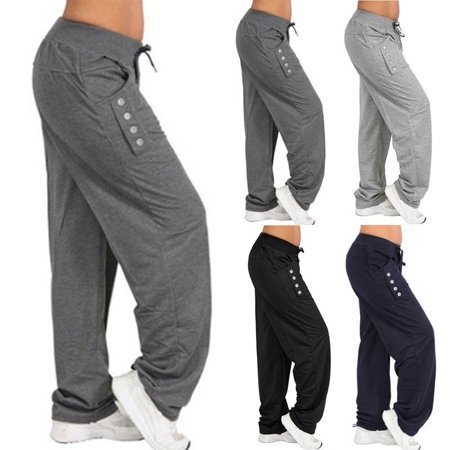 - Women's Fashion Loose Casual Pure Color Harem Yoga Joggerpant Trousers Harem Women Trousers Pants