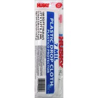 Husky Plastic Drop Cloth, 0.7 Mil
