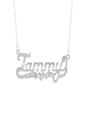 Gold name plate necklace walmart Clearance