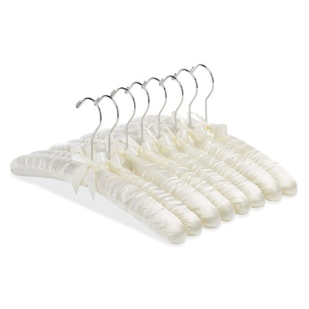 - Whitmor Satin Padded Hangers Bone Set of 8