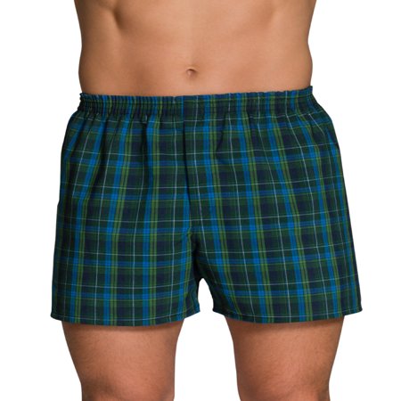 Mens Tartan Boxers - Men's Woven Tartan Boxers, 5-Pack