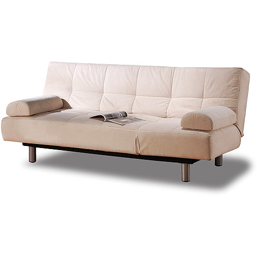 Atherton Home Manhattan Convertible Futon Sofa Bed and Lounger, Pearl