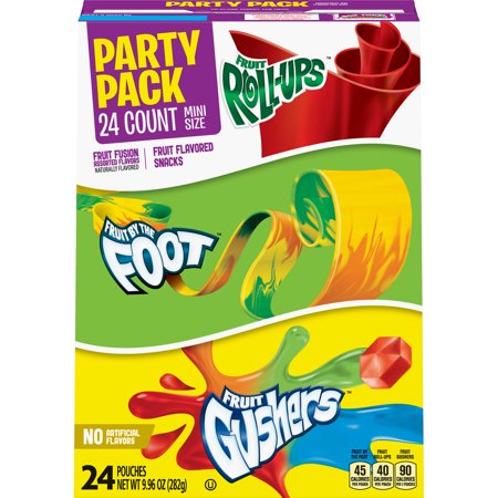 Fruit Roll-Ups, Fruit By The Foot and Gushers 24 ct 9.96 oz - Walmart.com