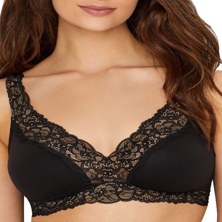- Women's lace escape wire-free contour with lace trim bra, style ro3361a