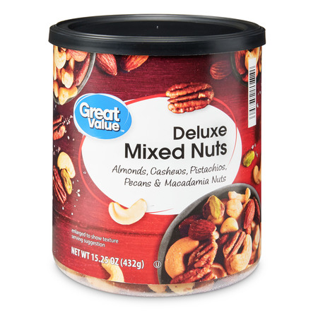 Great Value Deluxe Mixed Nuts, 15.25 Oz (Best High Fiber Nuts)