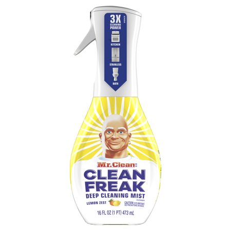 - Mr. Clean, Clean Freak Deep Cleaning Mist Multi-Surface Spray, Lemon Zest Scent Starter Kit, 1 count, 16 fl oz