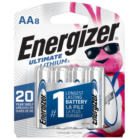 Energizer Ultimate Lithium AA Batteries, 8 Pack (Best Cr2 Lithium Battery)
