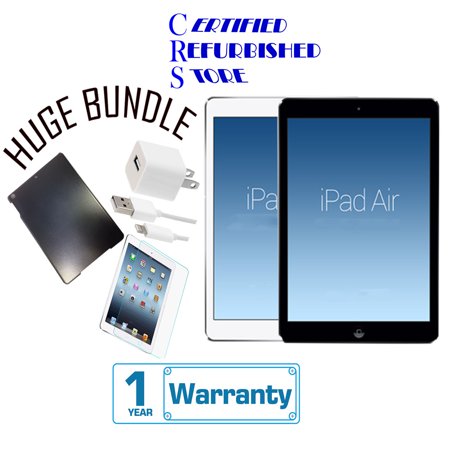 - Apple iPad Air 1 16GB,32GB,64GB,128GB - Wifi - (Certified Open Box) with 1-Year Warranty | Bundle includes iPad Case & Tempered Glass